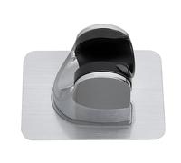 Nikou Supporto universale nero per braccio doccia, staffa di montaggio regolabile per soffione doccia, girevole a 360°, materiale ABS, montaggio a parete, adesivo per trapano