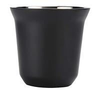 Nikou Tazza da caffè a doppio strato isolata in acciaio inossidabile 304 resistente alle alte temperature per la caffetteria domestica (Nero opaco)