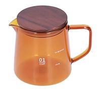 Nikou Tazza da tè in vetro Tazza in borosilicato Resistente al calore Coperchio per l'acqua del caffè Blu Marrone 300 ml Contenitore per uso domestico Confortevole Sicuro Facile da (Marrone)