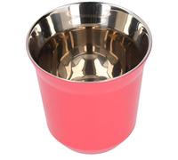 Nikou Tazza da tè portatile in acciaio inossidabile Tazza da viaggio a doppia parete da campeggio 80 ml (Rosa Rossa)