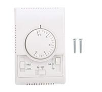 Nikou Termoregolatore 10-30 ℃ AC 220V, Termostato Meccanico Interruttore di Controllo della Temperatura a Parete, per Ventilconvettori di Aria Condizionata Centralizzata Termostato Caldaia