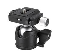 Nikou Testa a sfera da 28 mm, centro di gravità basso, in alluminio | Testa a sfera DSLR con blocco laterale, portata 5-10 kg, altezza bassa, leggera, per fotografia e video da viaggio