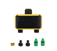 Nikou Timer per irrigazione solare WiFi, timer per acqua con telecomando intelligente, controller automatico programmabile per esterni o irrigazione del prato da giardino (2 uscite)