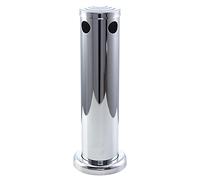 Nikou Torre regolabile per birra Kegerator da 7,6 cm, in acciaio inox, con doppio rubinetto, per birra in casa e feste