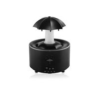 Nikou Umidificatore per ombrello, 300 ml, colore nero, con diffusore per aromaterapia e illuminazione ambientale multicolore per camera da letto (telecomando)
