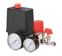 Nikou Valvola del compressore d'aria - Regolatore della valvola di controllo del pressostato del compressore d'aria di piccole dimensioni con manometri 1 confezione