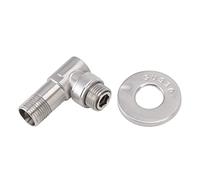 Nikou Valvola di arresto angolare maschio G1/2, acciaio inossidabile 304, 1 in 2 out design integrato Valvola di arresto automatica dell'acqua per WC, valvola ad angolo in metallo