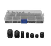 Nikou Vite di fermo, 250pcs Varie dimensioni di alta durezza M4 M5 M6 M8 M10 Grub Screw in acciaio al carbonio