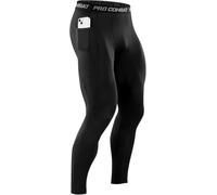 Niksa 1 confezione da leggings da uomo, leggings sportivi strato base, nero, S