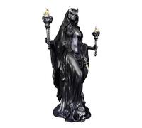 Niktipolos Statua delle streghe The Witch of The Night Phōsphoros - Scultura in resina greca con stella del mattino, decorazione gotica dettagliata per tavolo e soggiorno, da collezione e decorazione