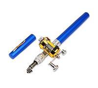 Niktule Canna da Pesca Canna da Pesca, Set Combinato Mulinello Canna da Pesca telescopica, Canna da Pesca piegata a Forma di Penna con Ruota Mulinello per la Pesca sul Lago all'aperto