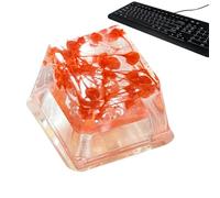 Niktule Copritasti per tastiera Resina Backspace, Copritasti a fiori, Copritasto per tastiera di gioco Gypsophila, Sostituzione fai da te, Shine Through Traslucido Esc Keycap R4 Keycap eterno