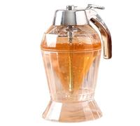 Niktule Dispenser porta, dispenser sciroppo d'acero senza gocciolamento | Contenitore per trasparente a spinta con supporto - Bottiglia per lavabile in lavastoviglie con coperchio