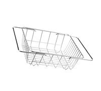 Niktule Expandable Over Sink Dish Drying Rack?Telescopic Drain Basket?Large Capacity Stainless Steel Dish Drainers, Dish Rack for Kitchen Sink Counter