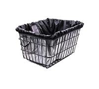 Niktule Fodera Anteriore per Cesto Bici, Copertura Antipioggia Impermeabile per Cesto Bici, Fodere per Cesto Bici per cestini in Filo Metallico, Fodera per Cesto Bici, 16,5 x 13 x 10 Pollici, Nera