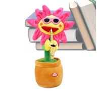 Niktule Girasole Che Canta e Balla, Giocattolo di Girasole Che Balla - ripete Quello Che dici Peluche - Bomboniere, Cuscini Decorativi, 200 brani Musicali, Regalo Divertente per Bambini