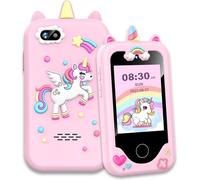 Nikuku Telefono per bambini per ragazze unicorni giocattoli per ragazze 5-8 anni telefoni cellulari intelligenti touchscreen giocattolo apprendimento Natale compleanno idee regalo 3 4 5 6 7 8 9 10 con