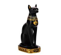 NileCart Statuetta egiziana Bastet da collezione, statua della dea del gatto, realizzata in Egitto, grande altezza 19,1 cm