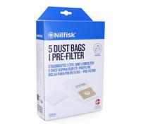 Nilfisk 78602600 sacchetto raccoglipolvere Go-Coupe 5 pezzi, bianco NEW