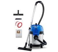 Nilfisk Aspiratore umido/secco Multi II 22 INOX EU, per pulizia di interni ed esterni, capacità 22 litri, 1200 W di potenza in ingresso, 230 V (blu)