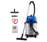 Multi II 30 T Nero, Blu, Argento 30 L 1400 W, Aspira bagnato / asciutto Inox/Blu, Secco e bagnato, Nero, Blu, Argento, 30 L, 21 kPa, 210 mbar, 5 m