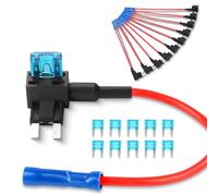 Nilight 10 Mini Portafusibili di Tipo Add-A-Circuit, per Mini Fusibili a Lama Atm e Apm