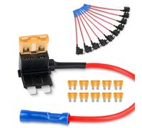 Nilight 10 pezzi 12 V Add-a-Circuit Connettore adattatore per fusibile auto, 10 Pack Standard Fuse Holder