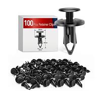 Nilight 100 clip per rivetti paraurti per GM 21030249 per Ford N807389S per Chrysler 6503598 Kit di fissaggio a spinta in nylon per auto con foro da 9 mm, 2 anni di garanzia