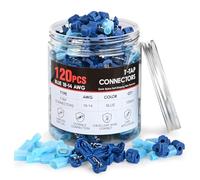 Nilight 120 pz/60 paia di terminali per cavi di scollegamento rapido T-Tap Spade Connettori per fili Bule 16-14 AWG maschio femmina completamente isolati kit di crimpatura per filo elettrico