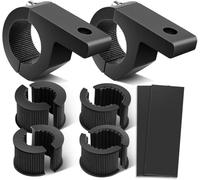 Nilight 90027B, 2 Kit di Morsetti a Barra per il Montaggio di Barre LED Luminose Orizzontali, per Bull Bar, Barre Portatutto e Roll-Bar da 1.9 cm, 2.54 cm, 3.17 cm, per Atv, Utv e Camion