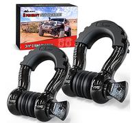Nilight - 90052B - Confezione da 2 anelli a D da 3/4", capacità di 4,75 tonnellate (1000 libbre) con perno da 7/8" Heavy Duty Off Road Recovery Grillo con isolatori e kit di rondella per veicoli Jeep