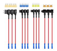 Nilight Confezione da 12 Portafusibili per Auto da 12 V, di Tipo Add-A-Circuit, Standard, Mini e Micro2, a Basso Profilo, di 4 Tipologie Ato, Atc, Atm, Apm, per Auto, Camion, Imbarcazioni