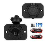 Nilight Confezione da 2 adattatori di Ricambio per accendisigari da Auto, 12 V CC, Impermeabili, con terminali e Viti, per Barche, Moto, Barche, Auto, Camion, Camper, ATV