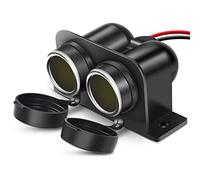 Nilight Doppia presa accendisigari con filo 12 V doppia spina di alimentazione di ricambio per accendisigari con coperchio e viti di montaggio per auto, camion, camper, barche, ATV