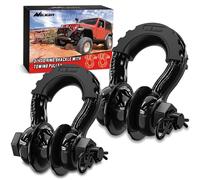 Nilight Grillo ad anello a D da 3/4"" con puleggia di traino, confezione da 2, 4,75 tonnellate (9500 libbre), perno da 7/8"", grillo per recupero f