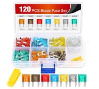 Nilight Kit di Mini Fusibili a Lama ATM e Apm Assortiti, 120 Pezzi, da 5 A, 7,5 A, 10 A, 15 A, 20 A, 25 A, 30 A, per Veicoli, Auto, Moto, Camion, Imbarcazioni
