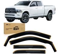 Nilight Parapioggia a canale per Dodge Ram 1500 2009-2018 Crew Cab, 2019-2023 Ram 1500 Classic Body, 2010-2024 Ram 2500 & 3500 Mega/Crew Cabs Deflettori originali per finestrini, deflettore di