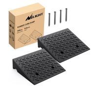 Nilight Rubber Curb Ramps, 6.3 Inches Rise Height Heavy Duty Rubber Threshold Ramp, Portable Driveway Ramps for Cars Wheelchairs Scooter Lawn Mower, 7000lbs Load Capacity, 2 Pack