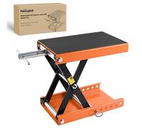 Nilight Sollevatore per Moto 1100 LBS Martinetto a Forbice con Piattaforma Larga Perno di Sicurezza Manovella 3.4"-14.2" in Acciaio per Moto ATV Cross, Arancione