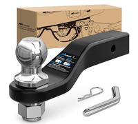 Nilight Supporto forgiato per gancio di traino con sfera da 2-5/16 pollici adatto per ricevitore da 2 pollici quadrato 5/8" gancio clip perno 6.803,9 kg 2 "goccia, 1-1/4" foro, rivestimento in polvere