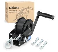 Nilight Verricello Manuale da 907,2 kg, verricello da Barca, Robusto con Cinghia da 7,9 m, Gancio per Corda a cricchetto bidirezionale 4:1, argano Manuale Portatile per rimorchi, Barche, Camper