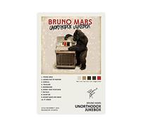 NILK Bruno - Poster Mars Unorthodox Jukebox Music ALbum Cover Signed Limited Poster su tela, per camera da letto, ufficio, camera da letto, decorazione regalo, 30 x 45 cm