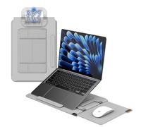 Nillkin Borsa per computer portatile da 13-14 pollici, con manico magnetico, supporto regolabile e cinturino da polso, borsa per computer portatile per MacBook Pro 14 pollici/Huawei/Xiaomi/HP, grigio