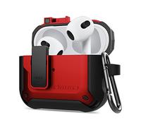 Nillkin Bounce Custodia Compatibile con AirPods 3 Cover Case per Airpods 3 Cover per auricolari pop-up automatica con gancio in metallo, supporta la ricarica wireless per custodia AirPods 3 (Rosso)