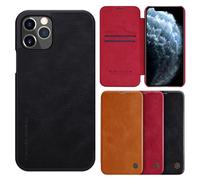 NILLKIN Bumper Flip Shockproof con Slot per Schede Custodia Protettiva in PU Pelle per iPhone 12 Pro 12