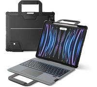 Nillkin Bumper Go Keyboard Custodia in pelle PU progettata per Apple iPad Air 13 2024/Pro 12.9 2020/2021/2022, portapenne, tastiera rimovibile, antiurto, cavalletto, custodia per fotocamera