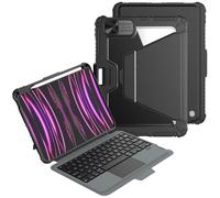 Nillkin Bumper Link Keyboard versione retroilluminata custodia progettata per Apple iPad Air 13 2024/Pro 12.9 2020/2021/2022, portapenne, antiurto, supporto, trackpad, tastiera rimovibile,