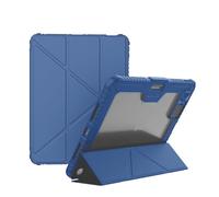 Nillkin Bumper Pro - Custodia in pelle PU progettata per Apple iPad Pro 11 2024, portapenne, copertura antiurto, stile pieghevole multiangolo/copertura per fotocamera posteriore, colore: blu