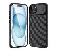Nillkin CamShield Pro Custodia per iPhone 15 con copertura per fotocamera [protezione fotocamera], [Paraurti PC+TPU] per iPhone 15 6,1" 2023, nero