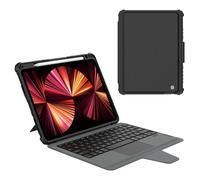 Nillkin Custodia con tastiera antiurto progettata per Apple iPad Air 11 2024/10.9 2020/Air 4/Air 5/Pro 11 2020/2021/2022, portapenne, cover antiurto, supporto, trackpad e tastiera rimovibile, colore